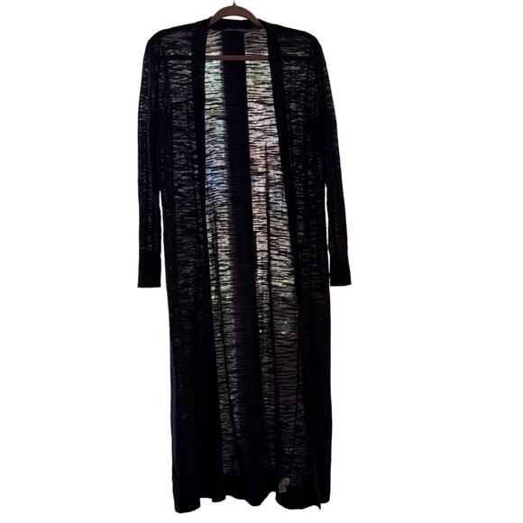 Athleta Maven Burnout Cardigan Duster Longline Open Sweater Size Small Deep Plum - Picture 1 of 7